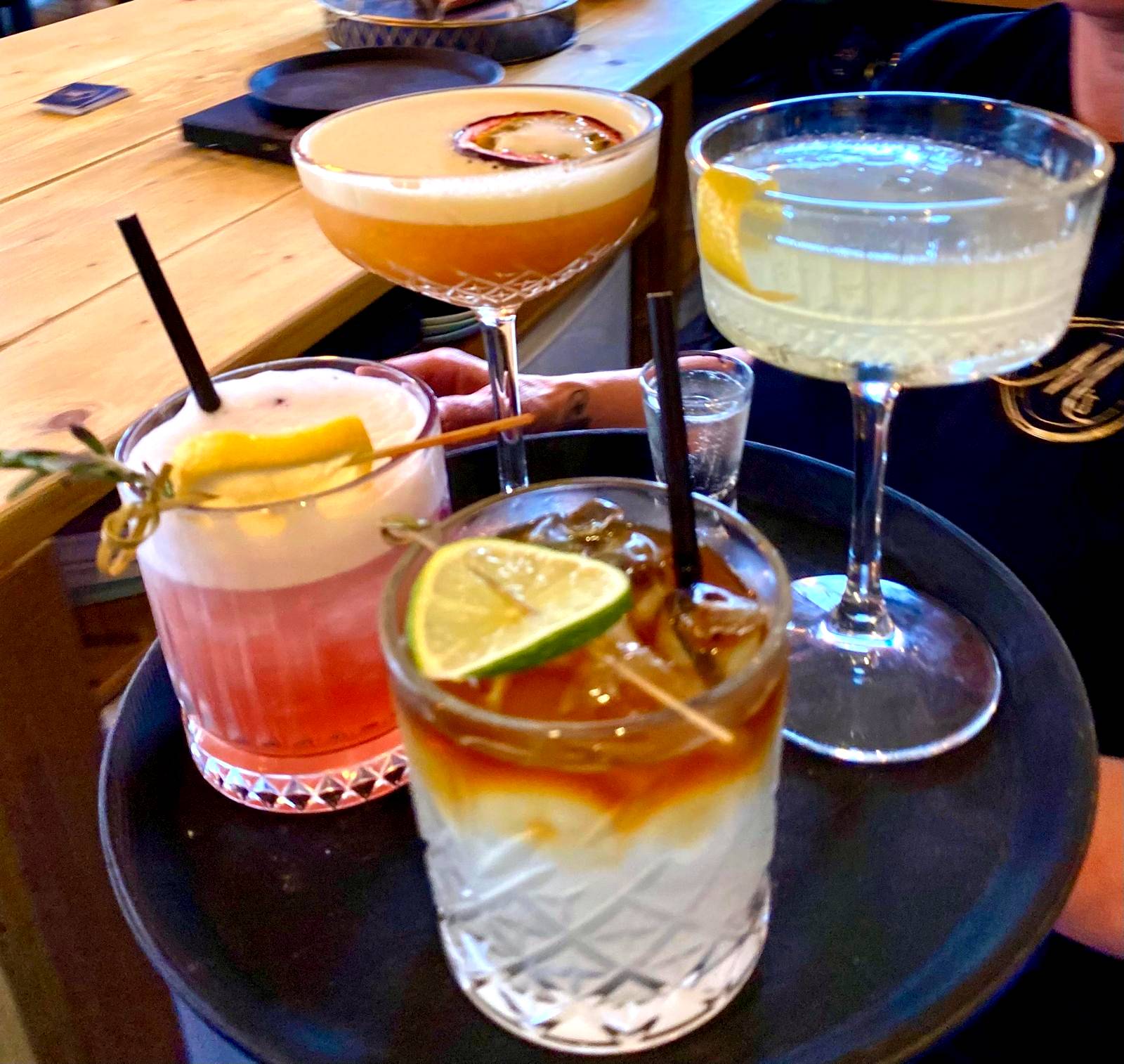 Cocktails at the bar